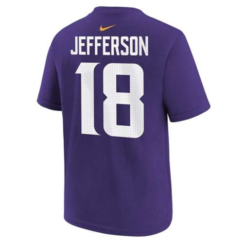 Nike Kids' Minnesota Vikings Justin Jefferson #18 Fuse Name & Number T-Shirt