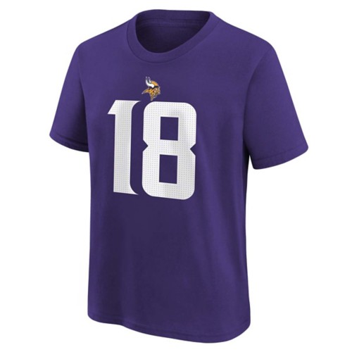 Nike Kids' Minnesota Vikings Justin Jefferson #18 Fuse Name & Number T-Shirt