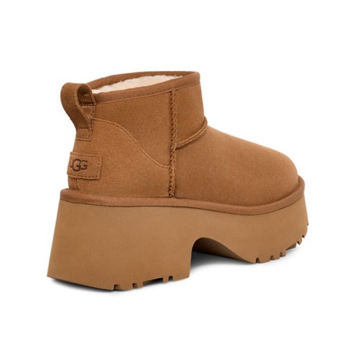UGG CLASSIC ULTRA MINI NEW HEIGHTS BLACK SUEDE WOMEN'S BOOTS