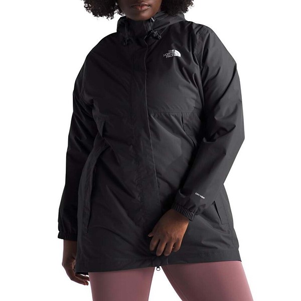 Women's The North Face Antora Parka Rain Jacket 3X Black