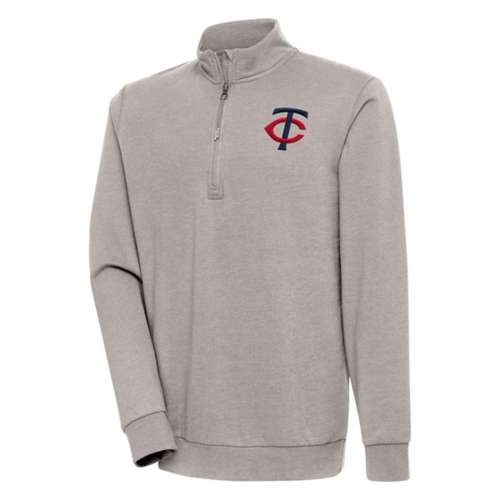 Tennessee Titans Antigua Action Quarter-Zip Pullover Sweatshirt - Heathered  Charcoal