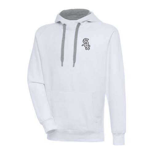 Antigua Chicago White Sox Chenille Chest Logo Victory Pullover Hoodie