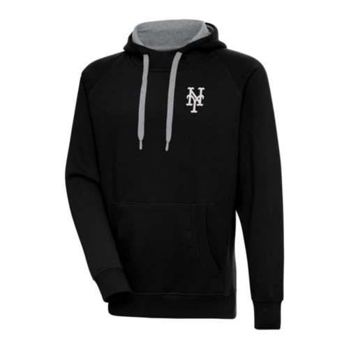 Antigua New York Mets Chenille Chest Logo Victory Pullover Menthe Hoodie