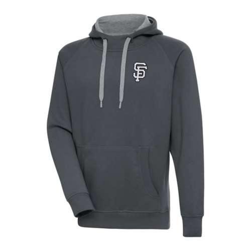 Antigua San Francisco Giants Chenille Chest Logo Victory Pullover Hoodie