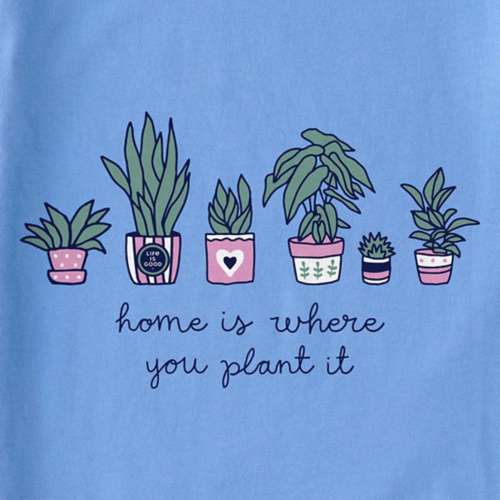 Women's Life is Good Home is Where you Plant it V-Neck T-Shirt
