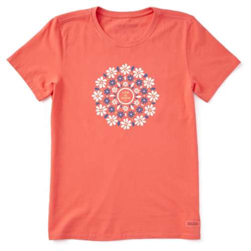 Women's Life is Good Daisies Mandala T-Shirt