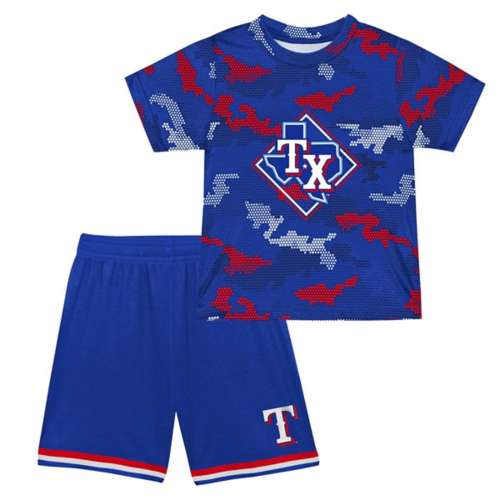 Genuine Stuff Toddler Texas Rangers Fieldball Shirt & Short Set