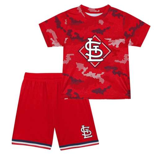 Genuine Stuff Toddler St. Louis Cardinals Fieldball randig shirt & Short Set