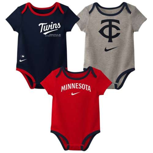 nike endor Baby Minnesota Twins Fan 3 Piece Onesie Set