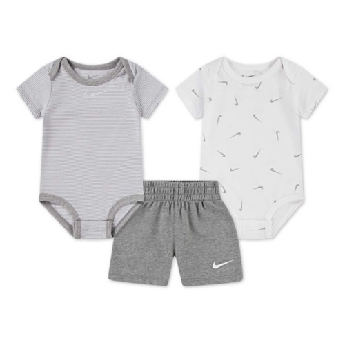 Baby Nike Essentials 3-Piece Swooshfetti Onesie,Shorts Set