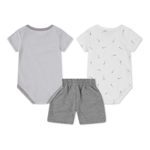 Baby Nike Essentials 3-Piece Swooshfetti Onesie,Shorts Set