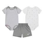 Baby Nike Essentials 3-Piece Swooshfetti Onesie,Shorts Set