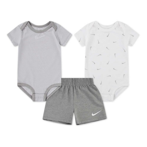 Baby Nike Essentials 3-Piece Swooshfetti Onesie,Shorts Set