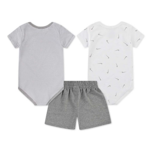 Baby Nike Essentials 3-Piece Swooshfetti Onesie,Shorts Set