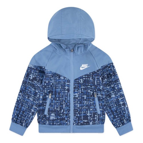Toddler Boys' Nike Printed Windrunner Hooded Rain Jacket