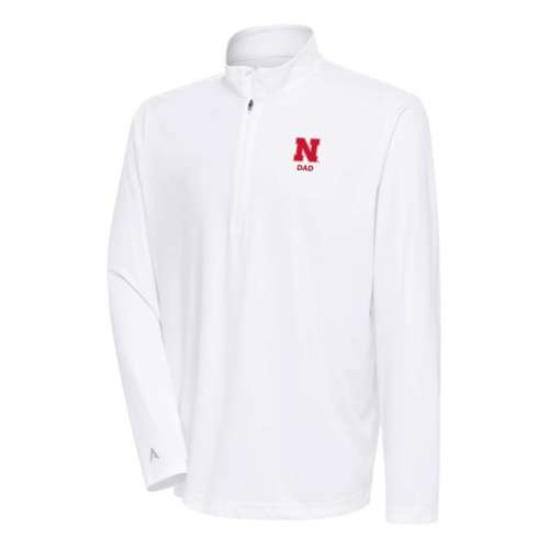 Antigua Nebraska Cornhuskers Dad Tribute Long Sleeve 1/4 Zip