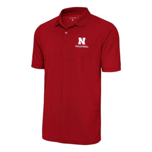 Antigua Nebraska Cornhuskers Volleyball Legacy Pique Concealed Polo