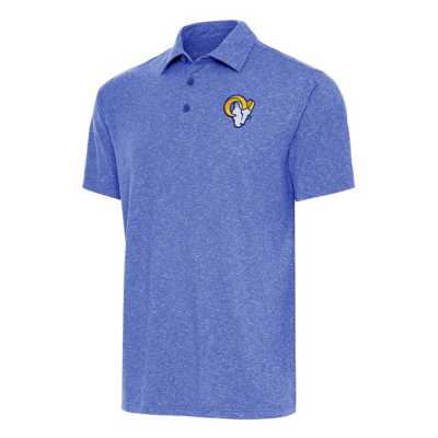 Antigua Mens La Rams Rugby Polo Shirt, Blue, Large