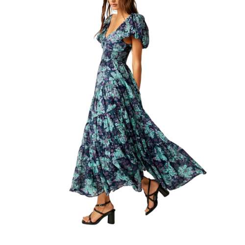 Women's Free People Sundrenched Sweetheart Maxi high-waisted dress