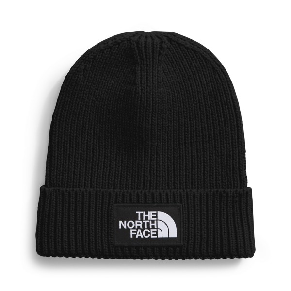 Boys' The North Face Logo Box Cuffed Beanie One Size TNF Black