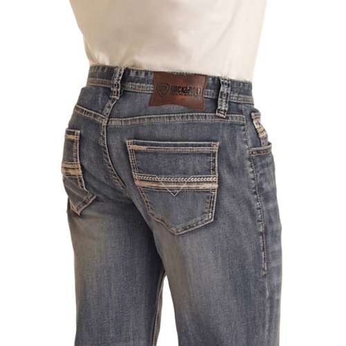 Men's Rock & Roll Denim Double Barrel Stackable Relaxed Fit Straight straight Jeans