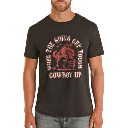 Adult Rock & Roll Denim Cowboy Up T-Shirt
