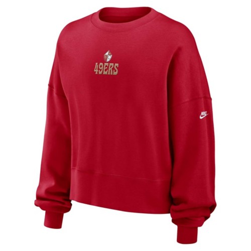 Nike Women's San Francisco 49ers Rewind Oversized Crewneck