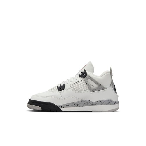 Little Kids' Air Jordan 4 Retro "White Cement" Sneakers
