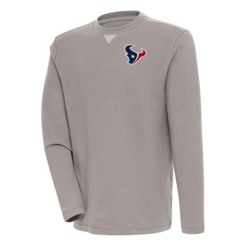 Antigua Houston Texans Chest Crest Flier Bunker Crewneck