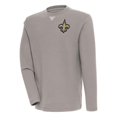 NFL New Orleans Saints Men's Gray Full Back Run Long Sleeve Lightweight  Hooded Sweatshirt - S