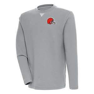 Cleveland Browns Antigua Brownie Compression Long Sleeve Button Up 2XLarge Skyscraper/White