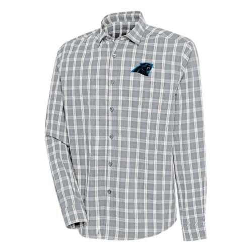 Men's Antigua Navy/Gray Chicago Bears Ease Flannel Long Sleeve Button-Up Shirt Size: Small