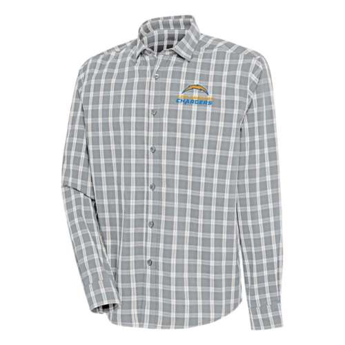 Antigua Los Angeles Chargers Text Carry Long Sleeve Button Up