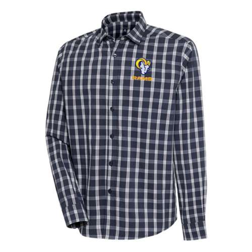 Antigua Los Angeles Rams Text Carry Long Sleeve Button Up