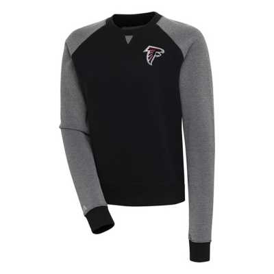 Atlanta Falcons Antigua Chest Crest Streamer Shacket Crewneck XLarge Black