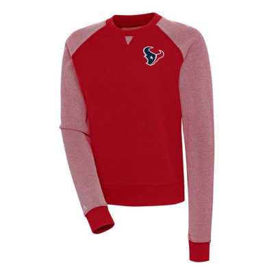 Women's Antigua Red/White Houston Texans Play Long Sleeve T-Shirt