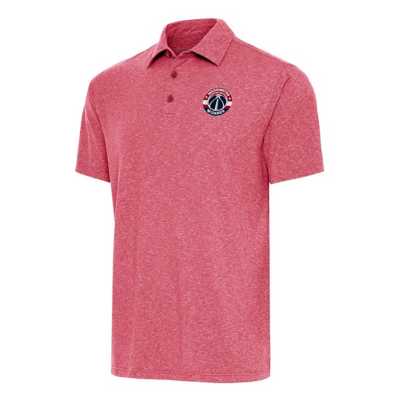 Men's Antigua Heather Black Detroit Lions Par Polo