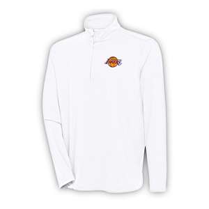 Chicago Bears Antigua Hunk Quarter-Zip Pullover Top - White