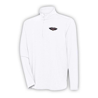 Atlanta Falcons Antigua Hunk Quarter-Zip Pullover Top - White