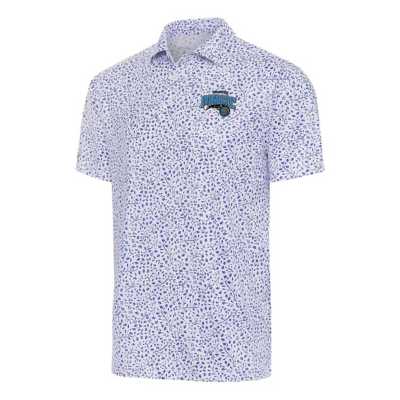 Antigua NFL Carolina Panthers Men's Motion Polo, White, Small