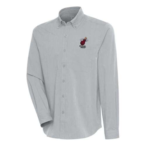 Atlanta Braves Antigua Compression Long Sleeve Button-Down Shirt