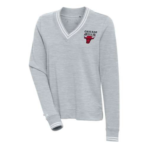 Men's Starter Black/Red Chicago Blackhawks Cross Check Jersey V-Neck Long Sleeve T-Shirt Size: Medium