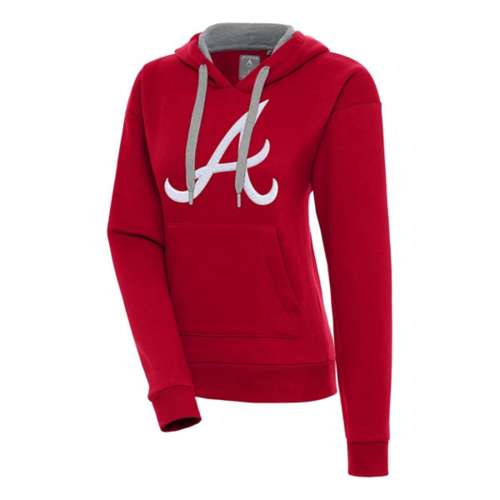 Antigua Women s Atlanta Braves Chenille Victory Pullover Hoodie