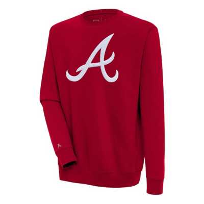 Atlanta Braves Antigua Victory Pullover Team Logo Hoodie - White