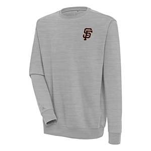 Men's Antigua Heather Gray Tampa Bay Buccaneers Victory Chenille Pullover  Sweatshirt