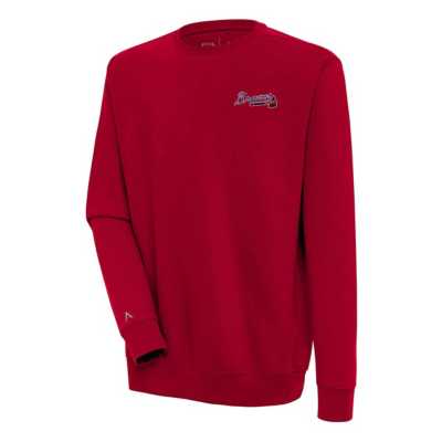 Atlanta Braves Antigua Victory Pullover Sweatshirt - Red