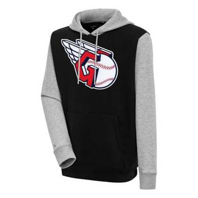 Men's Antigua Black/Heather Gray Atlanta Falcons Victory Pullover Hoodie Size: Extra Large