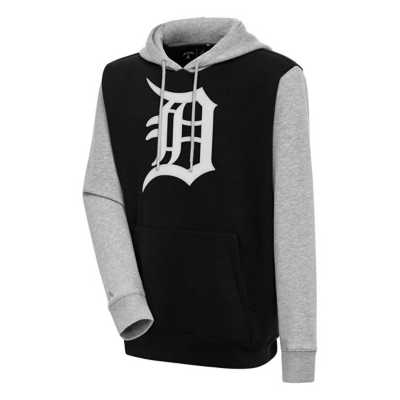 Antigua MLB Detroit Tigers Men's Victory CB Pullover Hoodie, Black, Small, Cotton