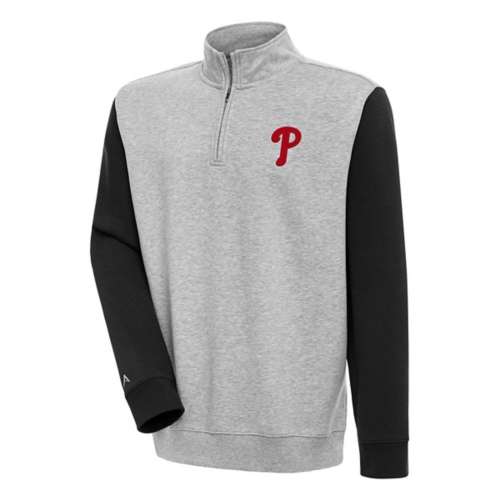 Antigua Philadelphia Phillies Victory CB Mock Pullover Long Sleeve 1/4 Zip