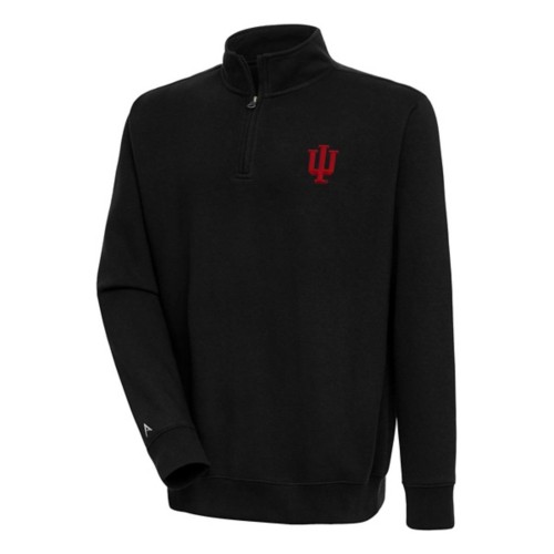 Antigua Men's Indiana Hoosiers Victory 1/4 Zip Mock Pullover - Primary Image